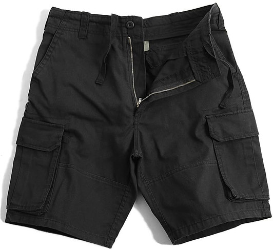 Army Paratrooper Cargo Shorts - Tactical Military Style & Colors Fatigue Short, Vintage Washed Material, Zipper Fly