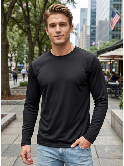 Army Universe Lightweight Breathable Long Sleeve T-Shirt 3 Pack, 100% Polyester Moisture Wicking Athletic Tee Shirt