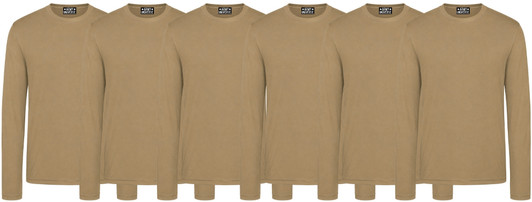 Army Universe Lightweight Breathable Long Sleeve T-Shirt 6 Pack, 100% Polyester Moisture Wicking Athletic Tee Shirt