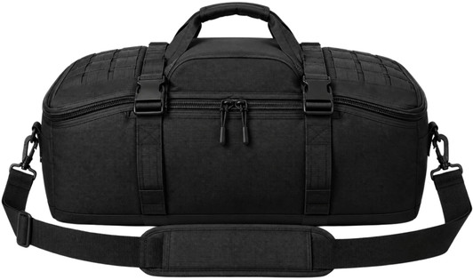 Hybrid Convertable Tactical Barrel Duffel Bag - Travel Carry On, 51.5 L