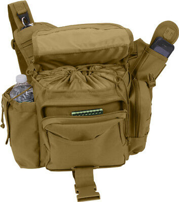 Coyote Brown Jumbo Advanced Tactical Hipster Bag One Strap Shoulder MOLLE Pack