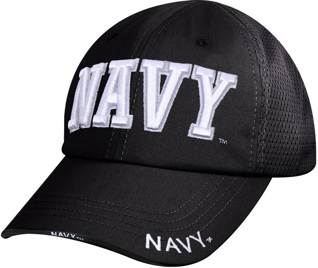 Black US Navy Ball Cap Adjustable Tactical USN Military Hat Summer Mesh