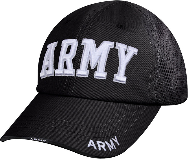 Black US ARMY Deluxe Embroidered Tactical Mesh Back Baseball Cap Hat