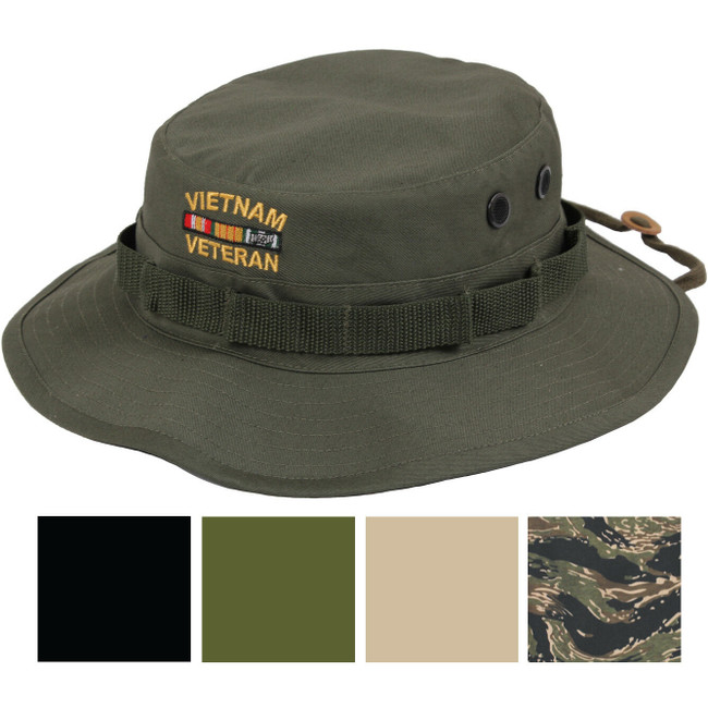 Vietnam Vet Military Boonie Hat Veteran Sun Shade Bush Army Cap Bucket Fishing
