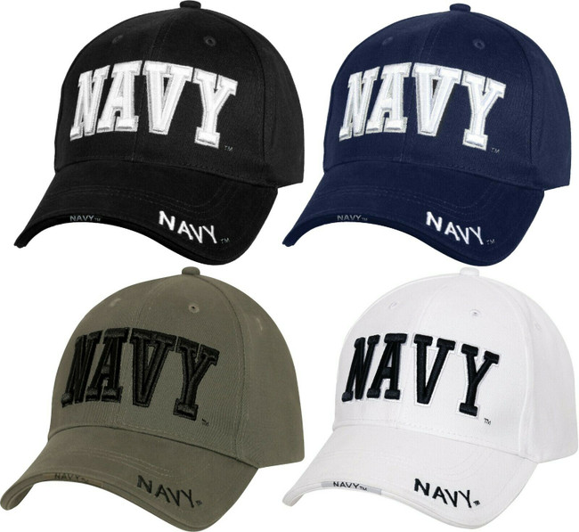 US NAVY Baseball Hat Adjustable Low Profile USN Deluxe 3D Embroidery Ball Cap