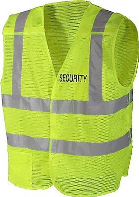 Safety Green High Visibility Reflective 5 Point Breakaway Security Safety Vest