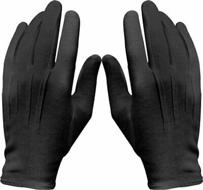 Black Military Cotton Dress Parade Gloves