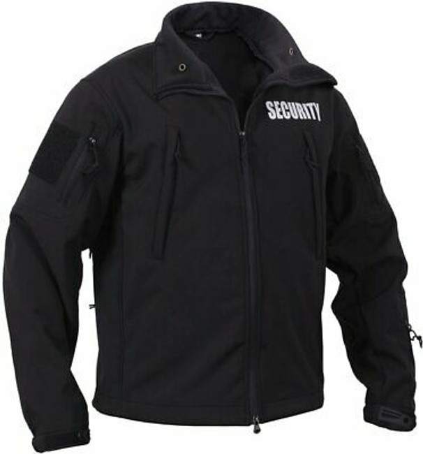 Black Waterproof Special Ops Soft Shell Double Sided Security Jacket