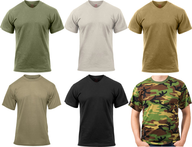 Quick Dry Tactical T-Shirt Solid Moisture Wicking Military Army Crew Workout Tee
