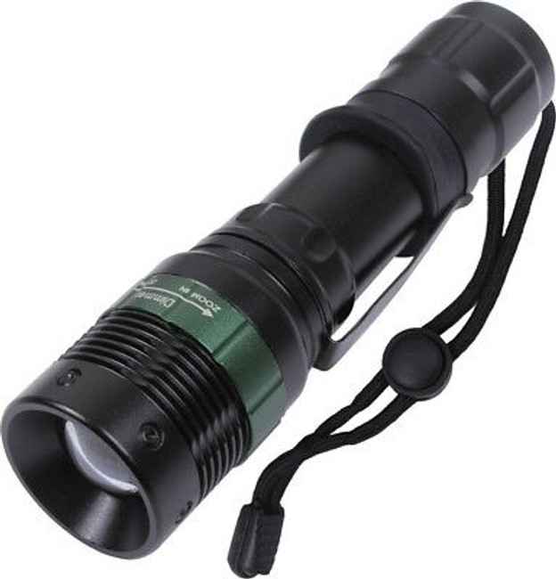 Black Aluminum Cree Multi Function Zoom 3 Watt Camping Flashlight