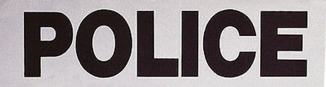 Police Reflective Patch White / Black Branch Service Tape