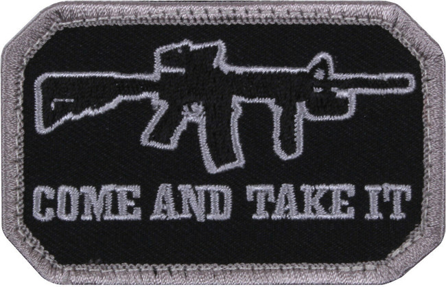 Come and Take it Morale Patch 1 7/8" x 3" (Black & Silver)