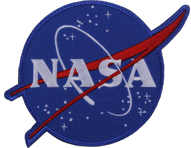 NASA Meatball Morale Patch Official Space Logo Hook & Loop 4-3/4" x 4-1/2"