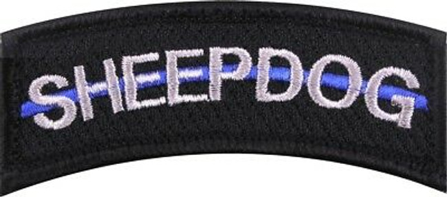 Thin Blue Line Sheepdog Law Enforcement Hook & Loop Morale Patch 3" x 1.25"