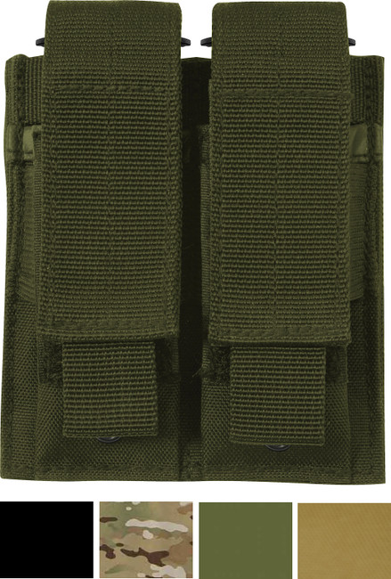 Double Pistol Magazine Holder Military MOLLE Pouch