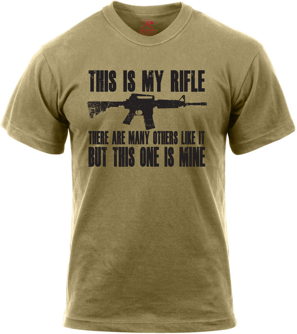 Coyote Brown Marine Corps Rifleman's Creed M4A1 This Is My Rifle USMC T-Shirt