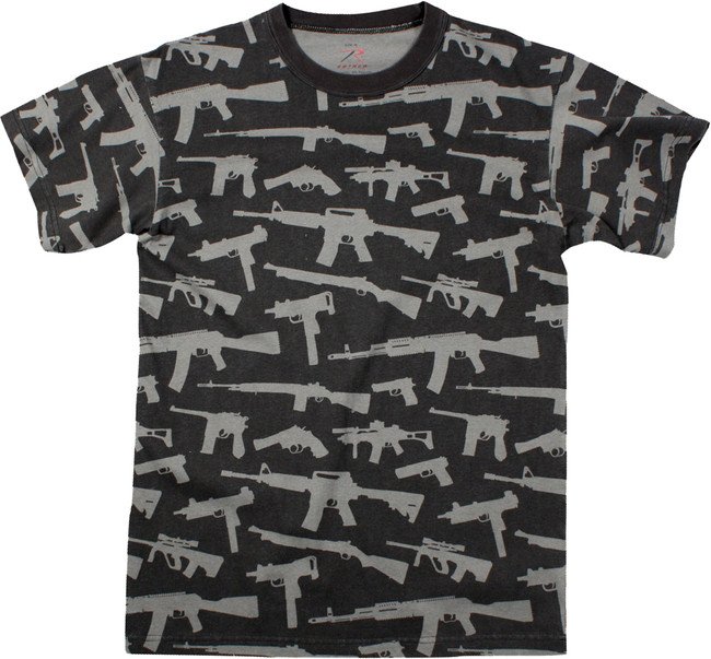 Black Guns & Rifles Tee 2nd Amendment Rights Vintage Short Sleeve T-Shirt