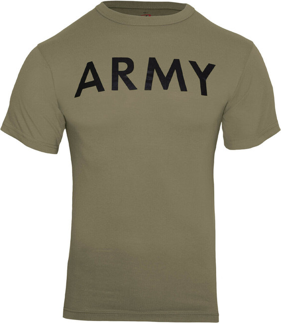 Coyote Brown AR 670-1 Army Physical Training PT T-Shirt US Workout Exercise Gym