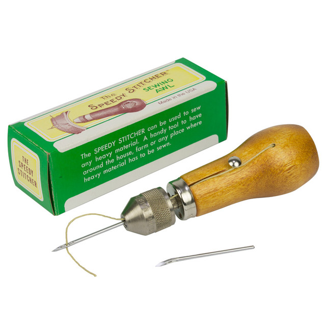 The Speedy Stitcher Sewing Awl Kit with Threads and Needles