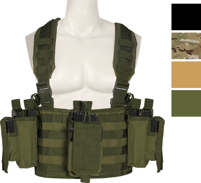 Tactical Operator Chest Rig MOLLE Pouches Belt Military Police Army Vest Harness