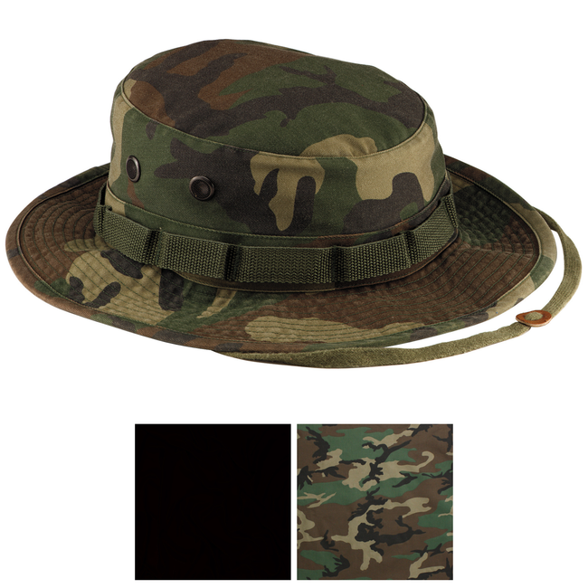 Heavy Duty Boonie Hat Military Jungle Bucket Cap Wide Brim Sun Fishing Hiking
