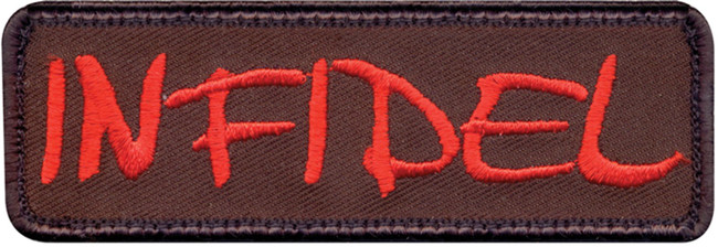 Infidel Morale Patch with Hook Back 1.25" x 4"