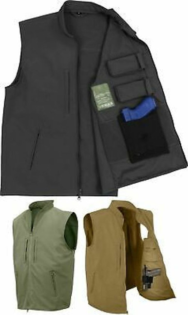 Concealed Carry Vest Soft Shell Waterproof Gun CCW Professional Tactical Cargo Vest