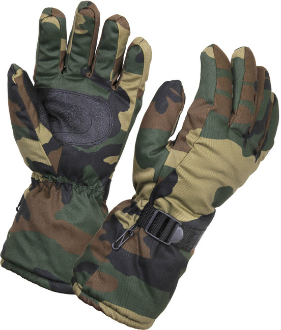 Woodland Camouflage Extra Long Insulated Gloves