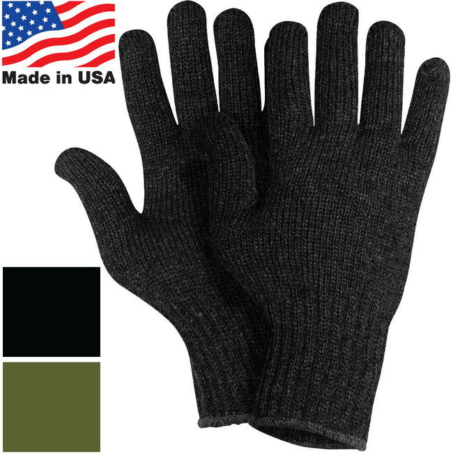 US Made Wool Glove Liners Cold Weather GI Blank Tactical Army Military Gloves
