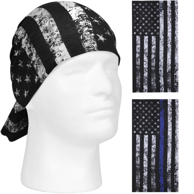 US Flag Tactical Head Wrap Bandana Face Neck Cover Scarf Gaiter Balaclava Hat