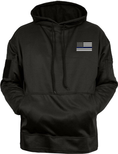 Black Concealed Carry Hoodie Honor and Respect TBL Thin Blue Line Sweatshirt CCW