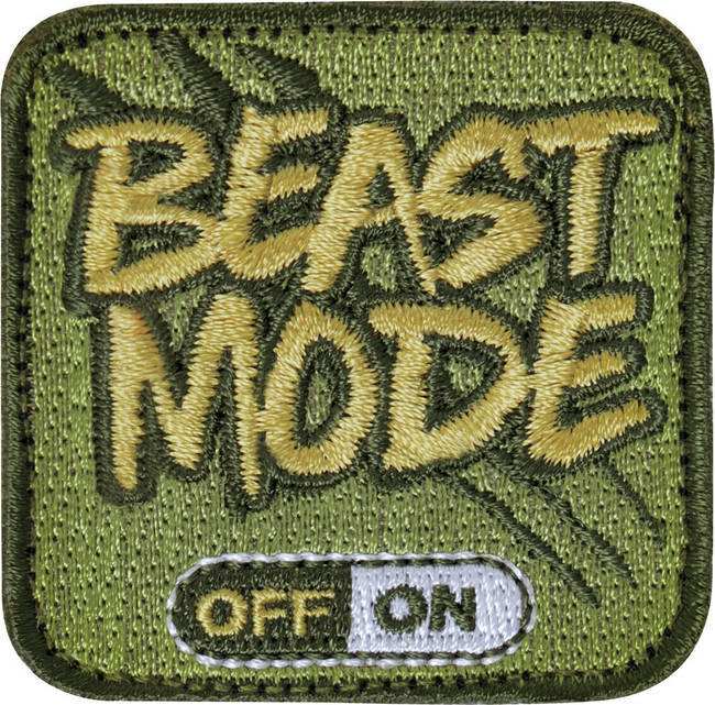Beast Mode On Hook Morale Patch 2" x 2"