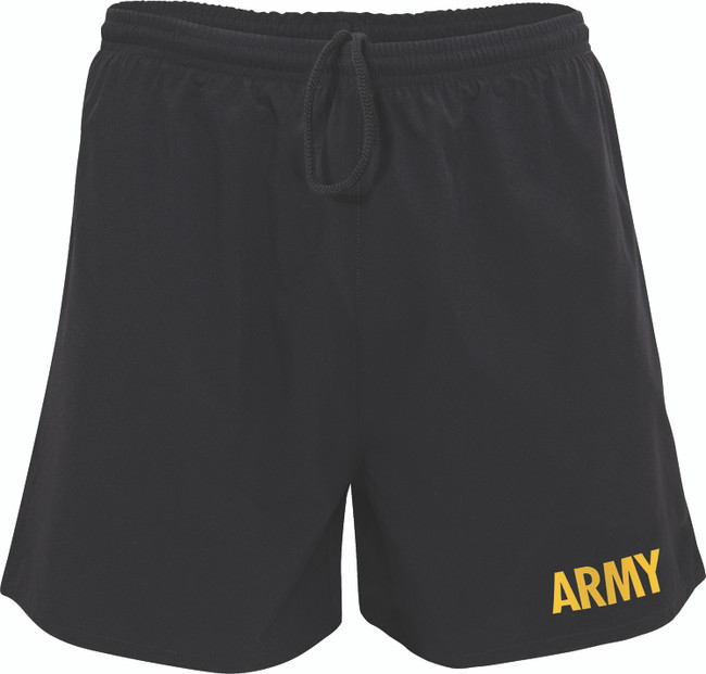 Black US Army PT Compression Shorts APFU Physical Training Work Out Running Gym