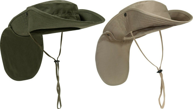 Adjustable Boonie Hat With Neck Cover Enhanced Sun Head Protection