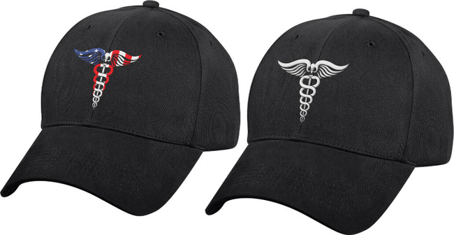 Medical Symbol Caduceus Low Profile Hat Baseball Cap Support Healthcare Workers