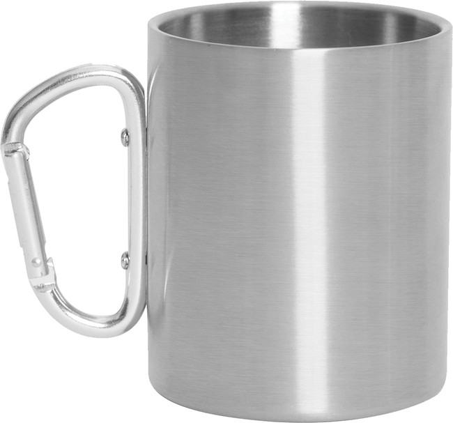 Stainless Steel Insulated Canteen Cup Portable Mug with Carabiner Handle 15oz