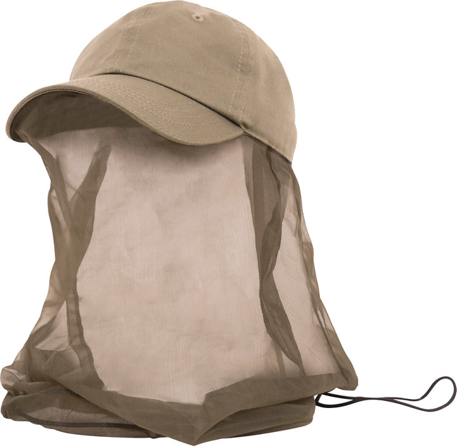 Khaki Operator Cap with Mosquito Net