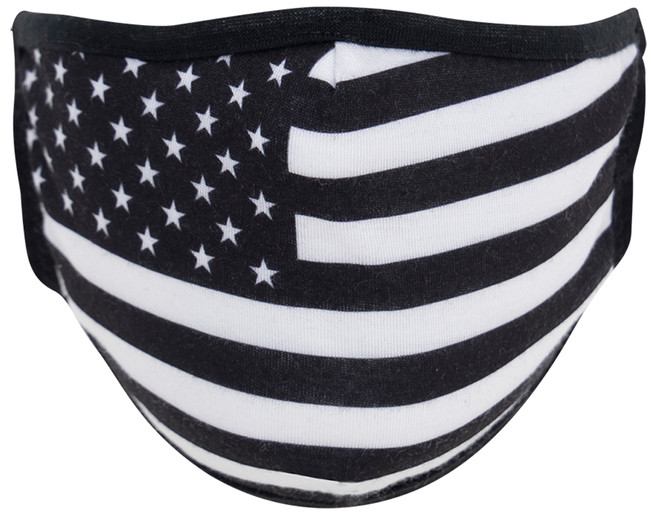 Rothco US Flag Reusable 3 Layer Facemask, White, S/M