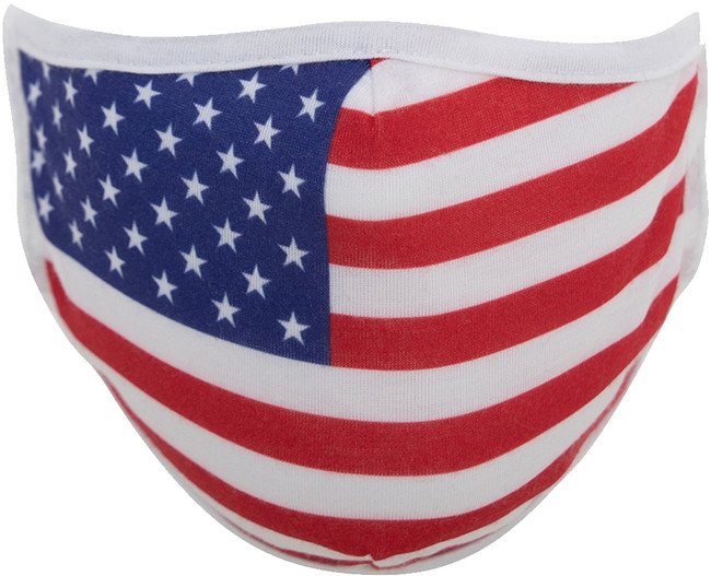 Rothco US Flag Reusable 3 Layer Facemask, Red/White/Blue, S/M