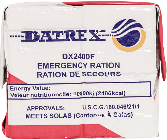  DATREX 2400 Calories Emergency Food Ration Coconut MRE Bars Case - 12 Bars Per Pack - 40 PACK