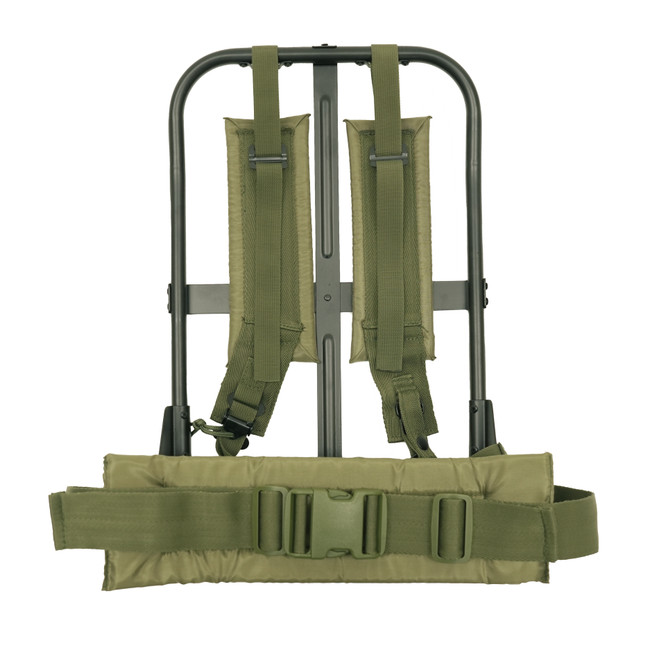 Army Universe New Black Military Alice Pack Frame with Olive Drab Suspender Straps & LC-1 Kidney Pad