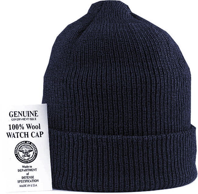 ARMYU Navy Blue Military Genuine GI US Department of Defense 100% Wool Watch Cap (2-Pack)