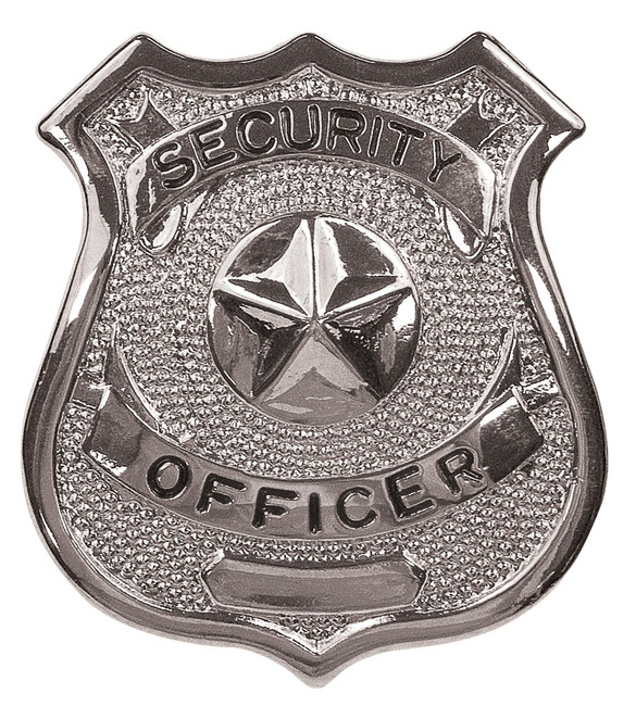 Silver - SECURITY OFFICER Pin-On Badge