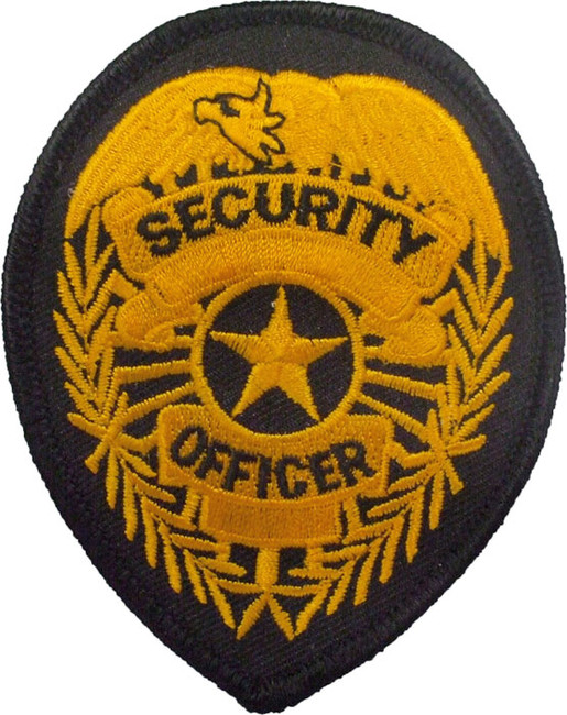 Gold SECURITY OFFICER Badge Patch