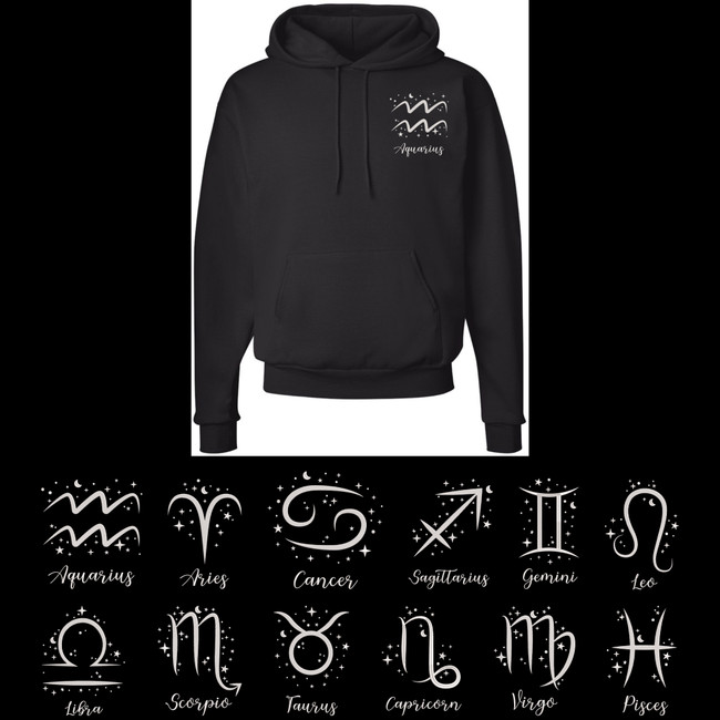 Zodiac signs embroidered hoodie Zodiac signs embroidered hoodie