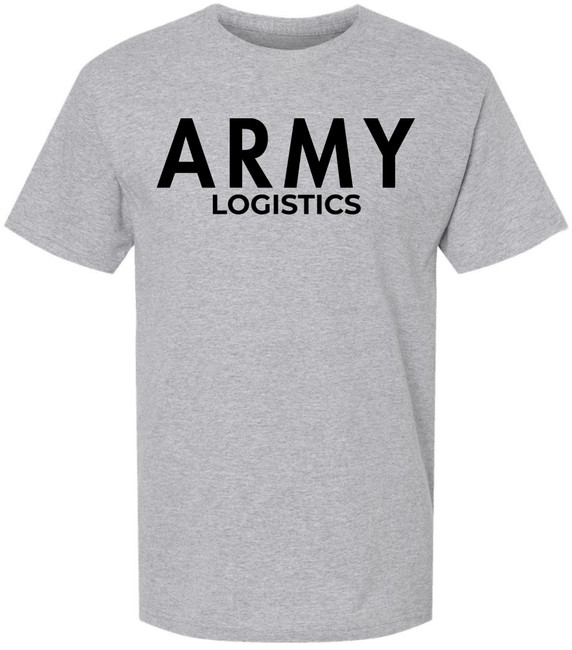 Army Logistics Physical Training T-Shirt | U.S. Military Supply PT Running Gym Exercise Corps Athletic Tee for Men & Women