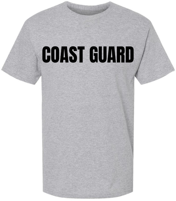 Coast Guard T-Shirt | US Physical Training PT Team Gym Workout Double Sided Printed Tee Shirt
