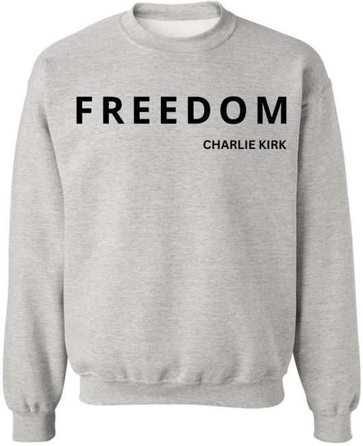 Freedom Crewneck Sweatshirt | Charlie Kirk Inspired Last Moment Patriotic Sweatshirt Pullover for Men & Women
