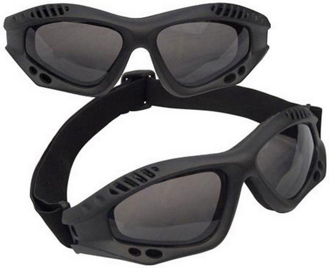 Black Tactical Goggles Paintball Airsoft Eye Protection Military Style Safety Goggles for Outdoor Use
