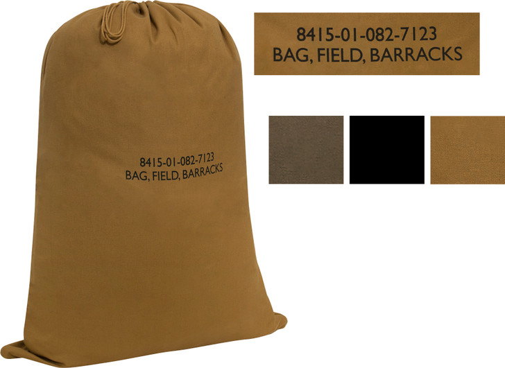 Cotton Canvas Laundry Bag Field Barracks Military Army Tactical Gym Camping